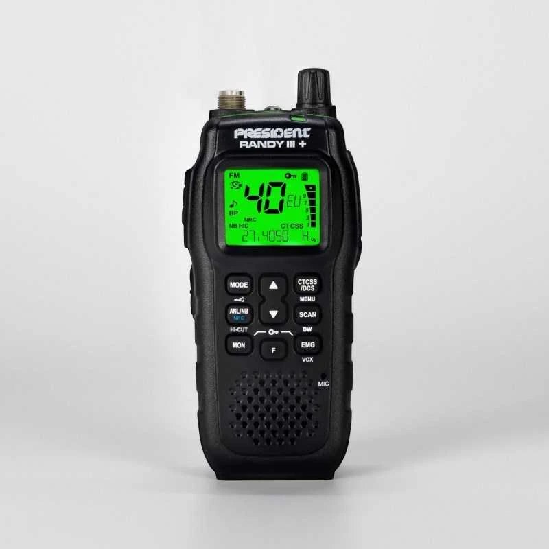 Nezatříděno President Randy III Plus ASC AM/FM CB Portable Radio Juodas