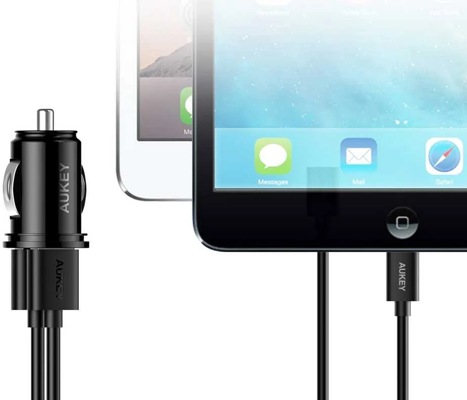 Aukey automobilinis įkroviklis CC-S1 2 x USB-A, 24 W
