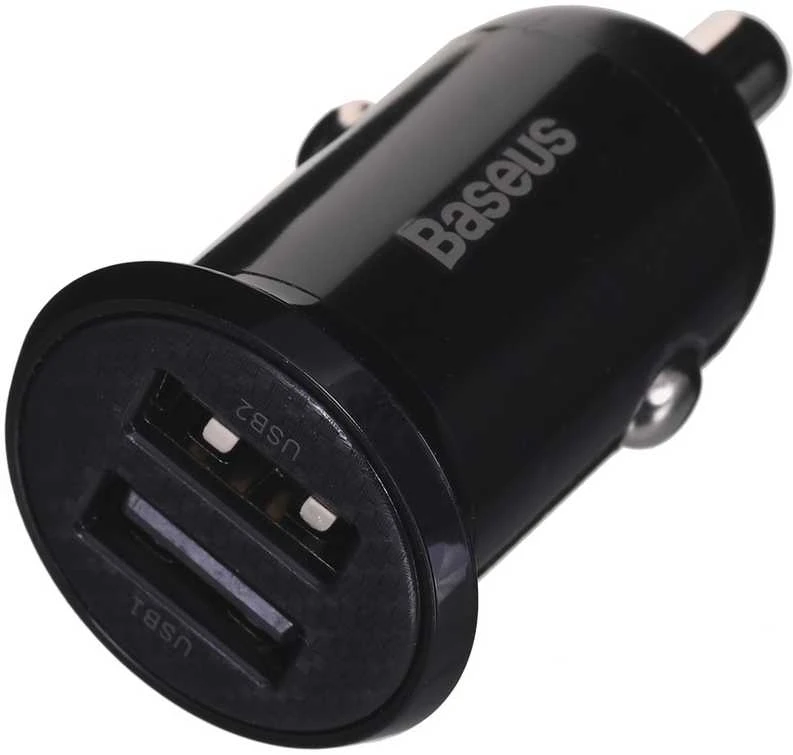 Automobilinis įkroviklis Baseus Grain Pro 2x USB 4.8A - Juodas
