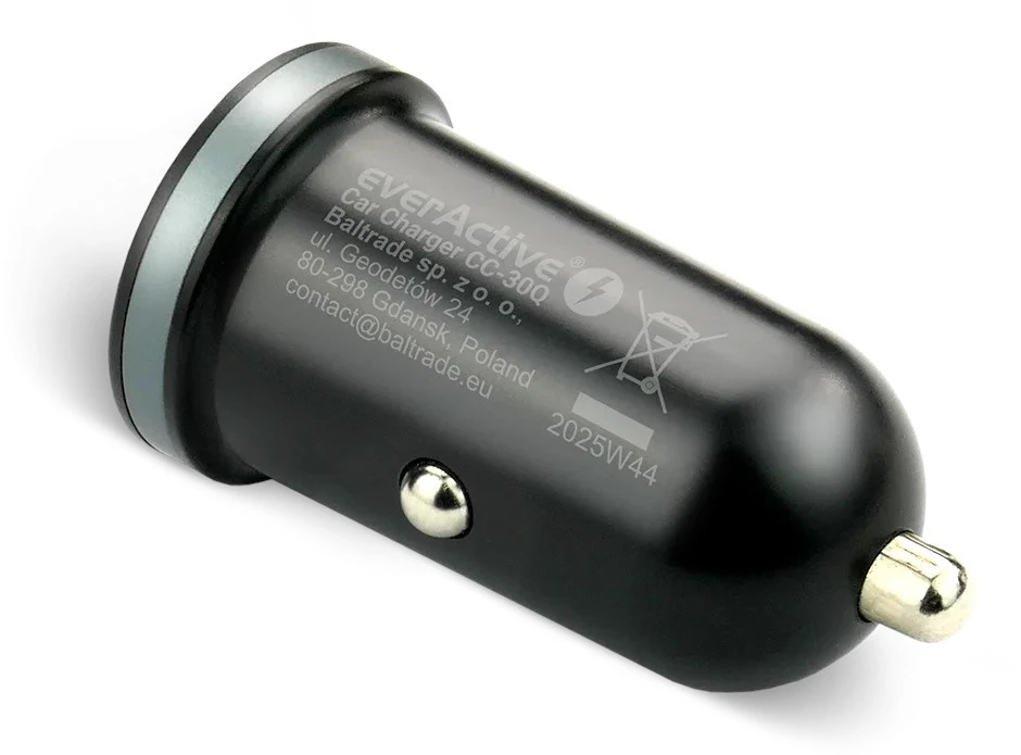 Automobilinis įkroviklis everActive CC-30Q USB + USB-C QC 3.0 PD 35W