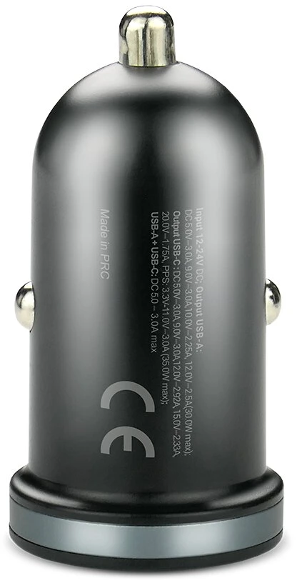 Automobilinis įkroviklis everActive CC-30Q USB + USB-C QC 3.0 PD 35W