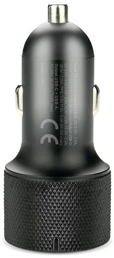Automobilinis įkroviklis everActive CC-50Q USB QC3.0 + USB-C PD 75W