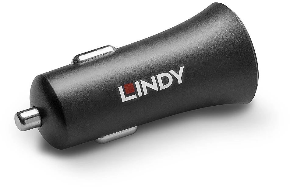 Automobilinis įkroviklis - LINDY 27W USB Type C PD automobilinis įkroviklis 12-24V DC