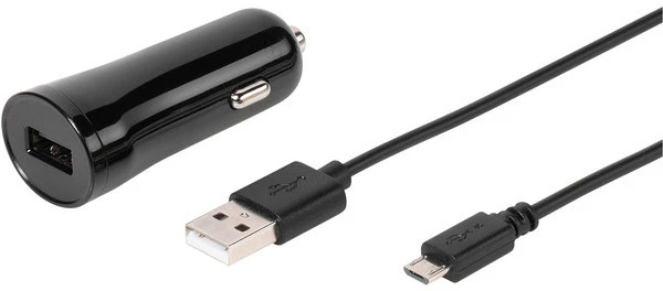 Automobilinis Įkroviklis - Vivanco 60022 2,4 A USB Su „MicroUSB“ Laidu