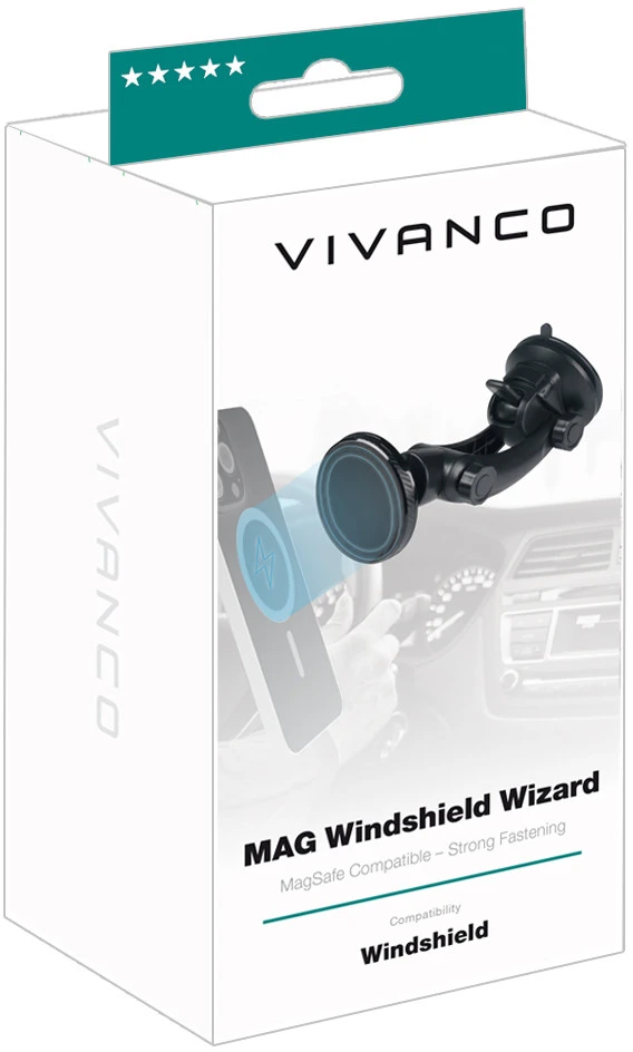 Automobilinis Telefono Laikiklis - Vivanco MAG Windshield Wizard 63261