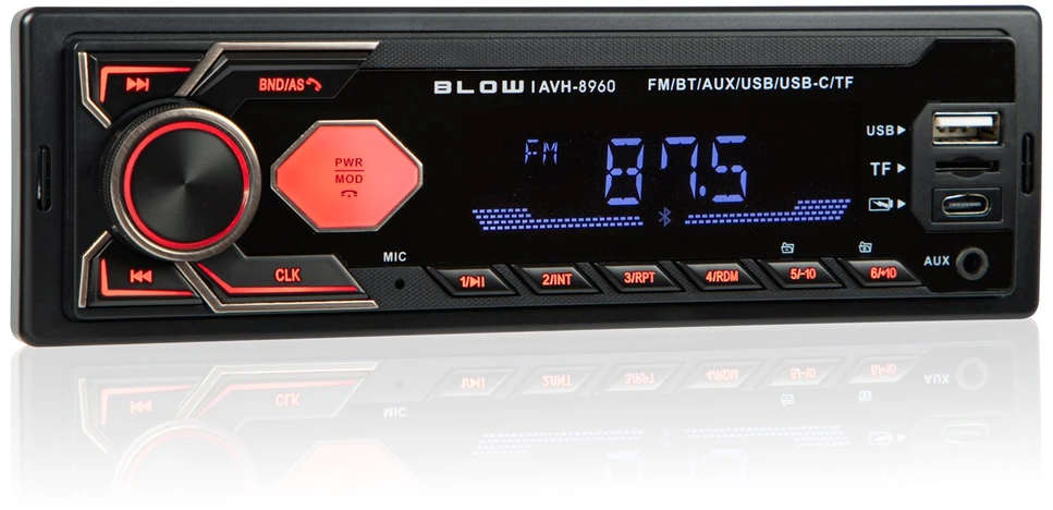 Automagnetola Radijas BLOW AVH-8960 RDS MP3/USB/micro SD/BLUETOOTH + USB-C