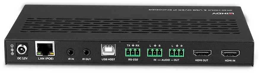 AV kodavimo įrenginys - LINDY 4K30 HDMI ir USB per IP sistemą, 4K@30Hz PoE RS-232