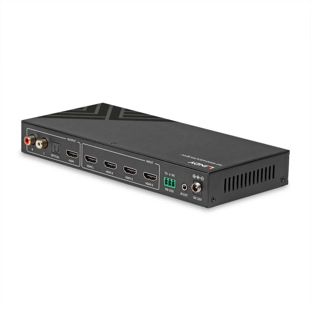 AV jungiklis - LINDY AVPro Edge 4x1 HDMI 4K60 daugiavaizdis AV jungiklis, Juodas