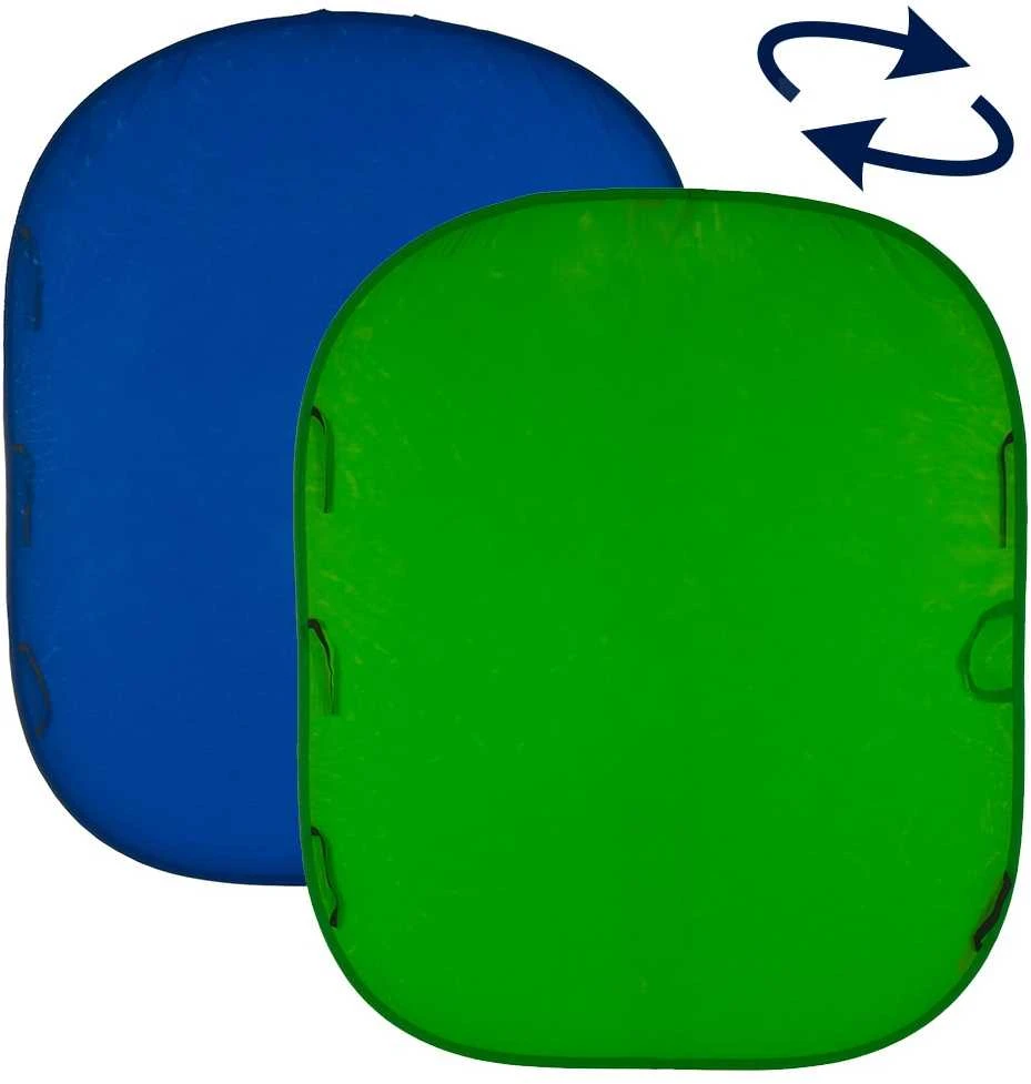 Backdrop - Lastolite Chromakey 1.5x1.8m Dvipusis Mėlynas/Zalias