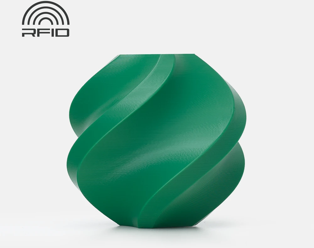 PLA plastiko 3D figūra - Mistletoe žalia spiralė