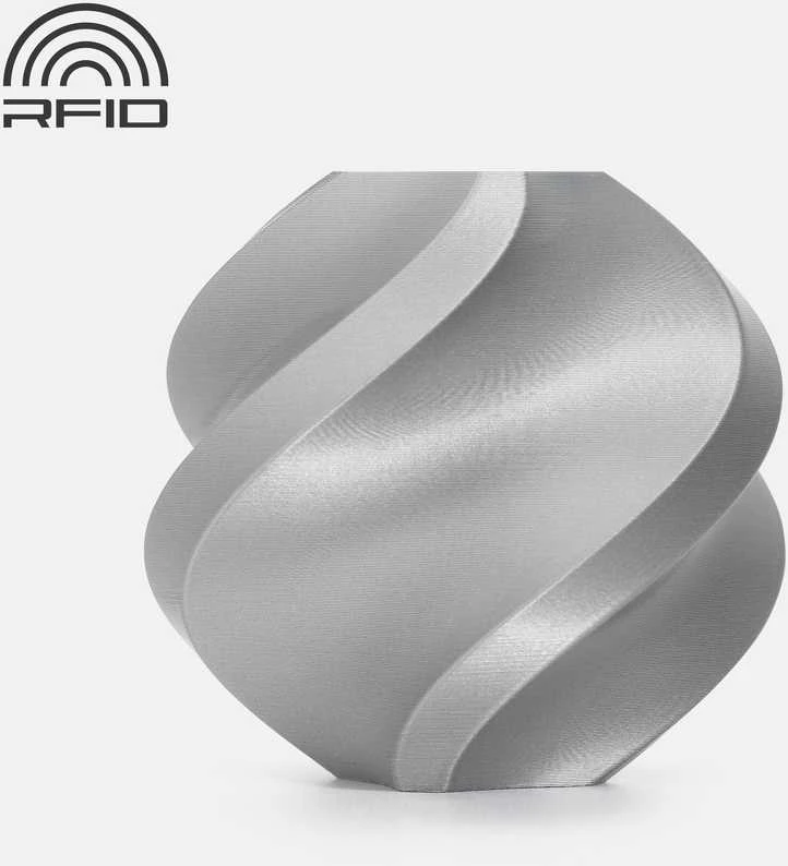 Bambu Lab PLA sidabrinis 3D spaudinio pavyzdys