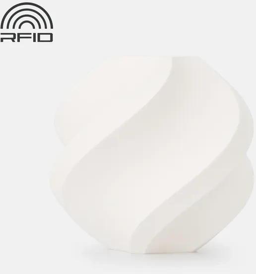 Bambu Lab PLA Pure gija 1.75 mm 1kg – pridedama su daugkartinio naudojimo ritėle – grynai balta
