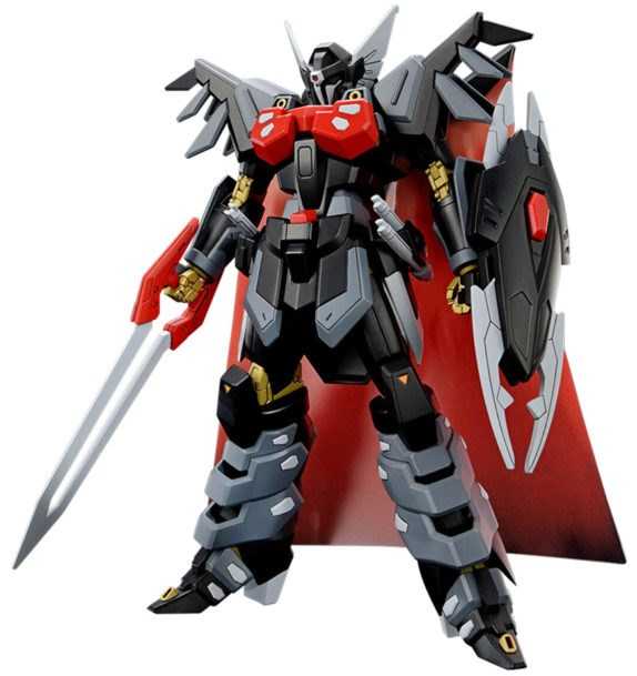 Bandai Kolekcinė Figūrėlė - HGCE 1/144 Juodasis Riteris Shi-ve.A su Spindulių Apsiaustu