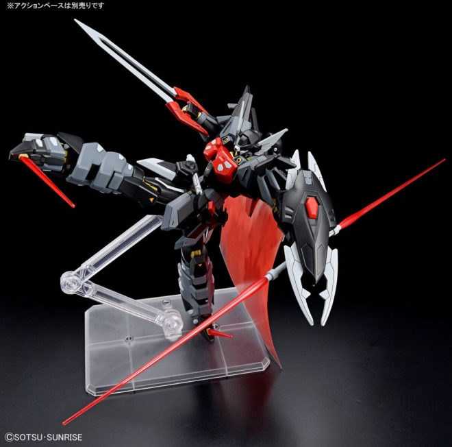 Bandai Kolekcinė Figūrėlė - HGCE 1/144 Juodasis Riteris Shi-ve.A su Spindulių Apsiaustu