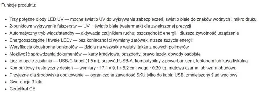 „Safescan 75“ LED UV banknotų testeris