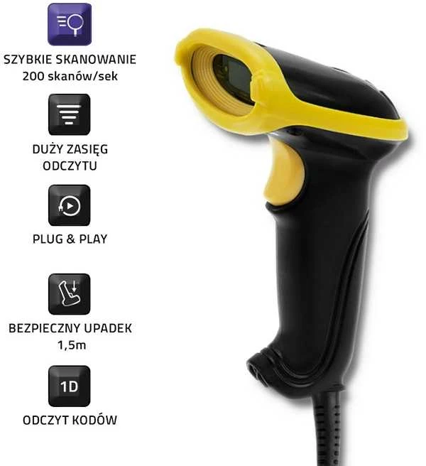 QOLTEC 50860 Barcode reader 1D USB