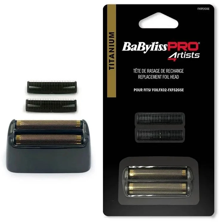Tinklelio ir peiliukų rinkinys plaukų skutimo mašinėlei BaByliss PRO Replacement Foil Head 2 Cutters GunsteelFX FXRF2GSE, skirtas plaukų skutimo mašinėlei FXFS2GSE
