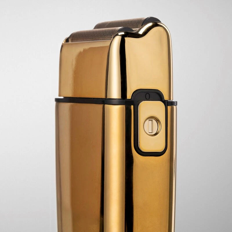 Barzdaskutė Bosch Mobili įkraunama plaukų skutimo mašinėlė BaByliss PRO Double Foil Metal Shaver Gold FXFS2GE, aukso spalvos