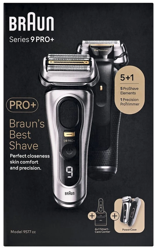 Barzdaskutė Braun Series 9 Pro 9577cc Foil shaver Sidabrinis