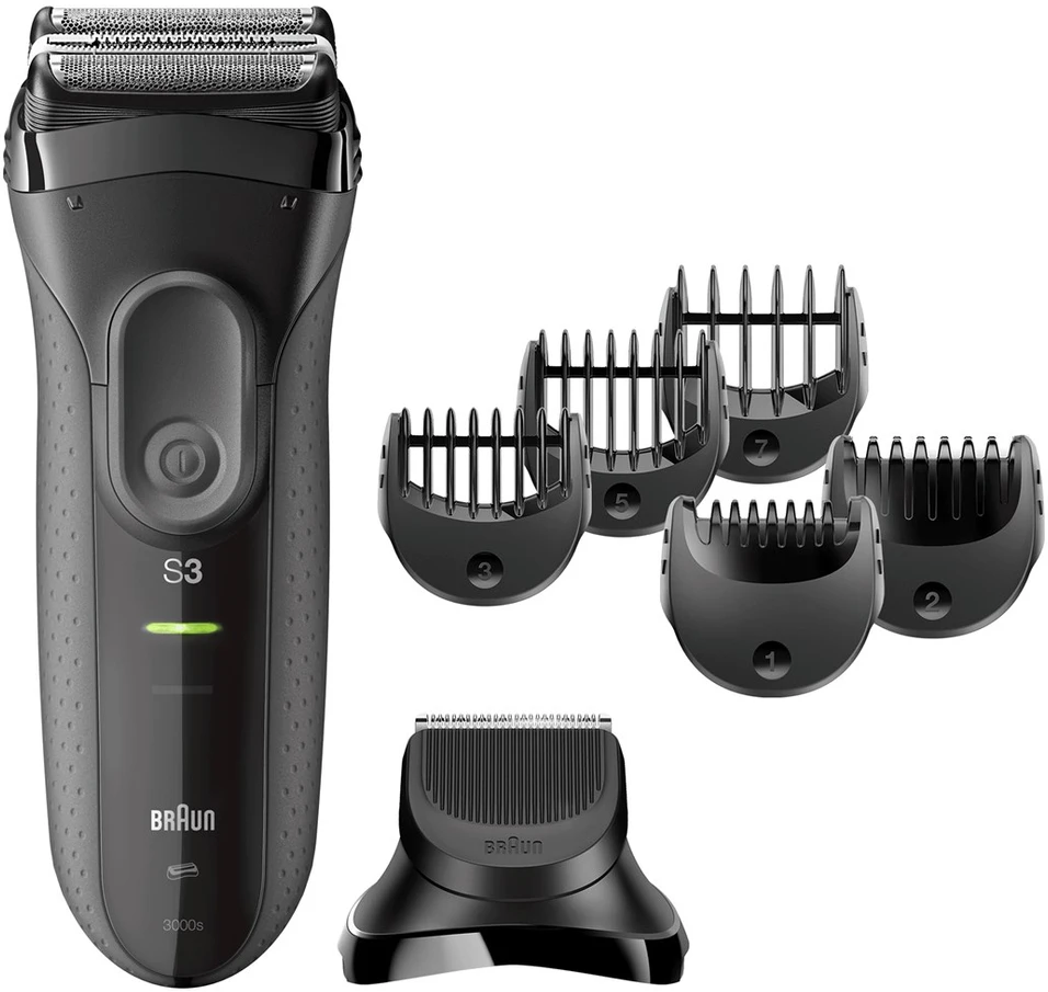 Barzdaskutė Braun Series 3+ 3000BT, juoda