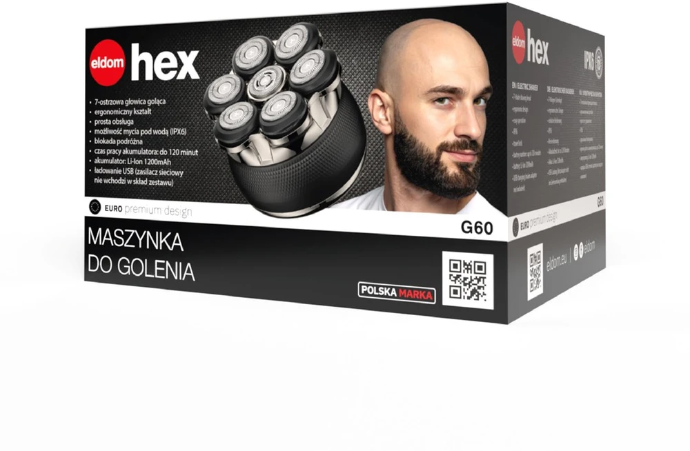 Barzdaskutė ELDOM ELEKTRISK ANSIGTS- OG HOVEDBARBER G60