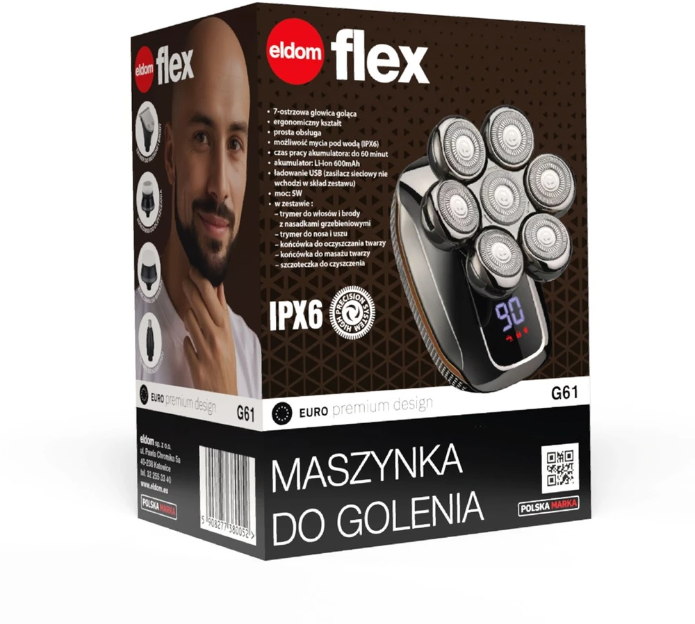 Barzdaskutė ELDOM ELECTRIC FACE AND HEAD SHAVER 5-IN-1 G61