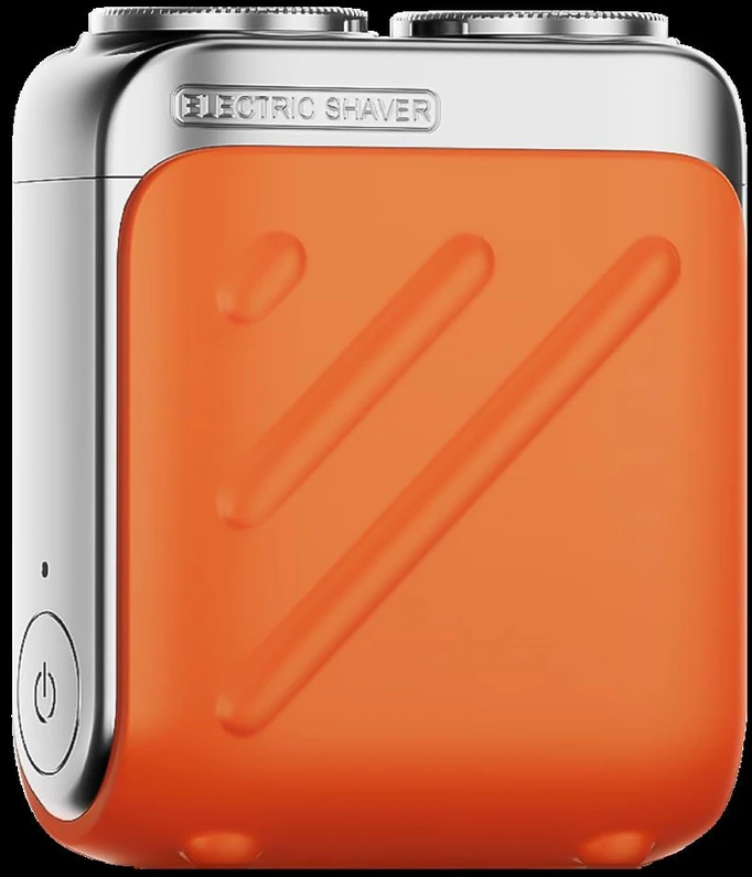 Barzdaskutė Elektrinis Skustuvas - Metz Traveller Skustuvas, 18 Peiliukų, 9 000 Aps./Min., USB-C, Atsparus Vandeniui, Oranžinis