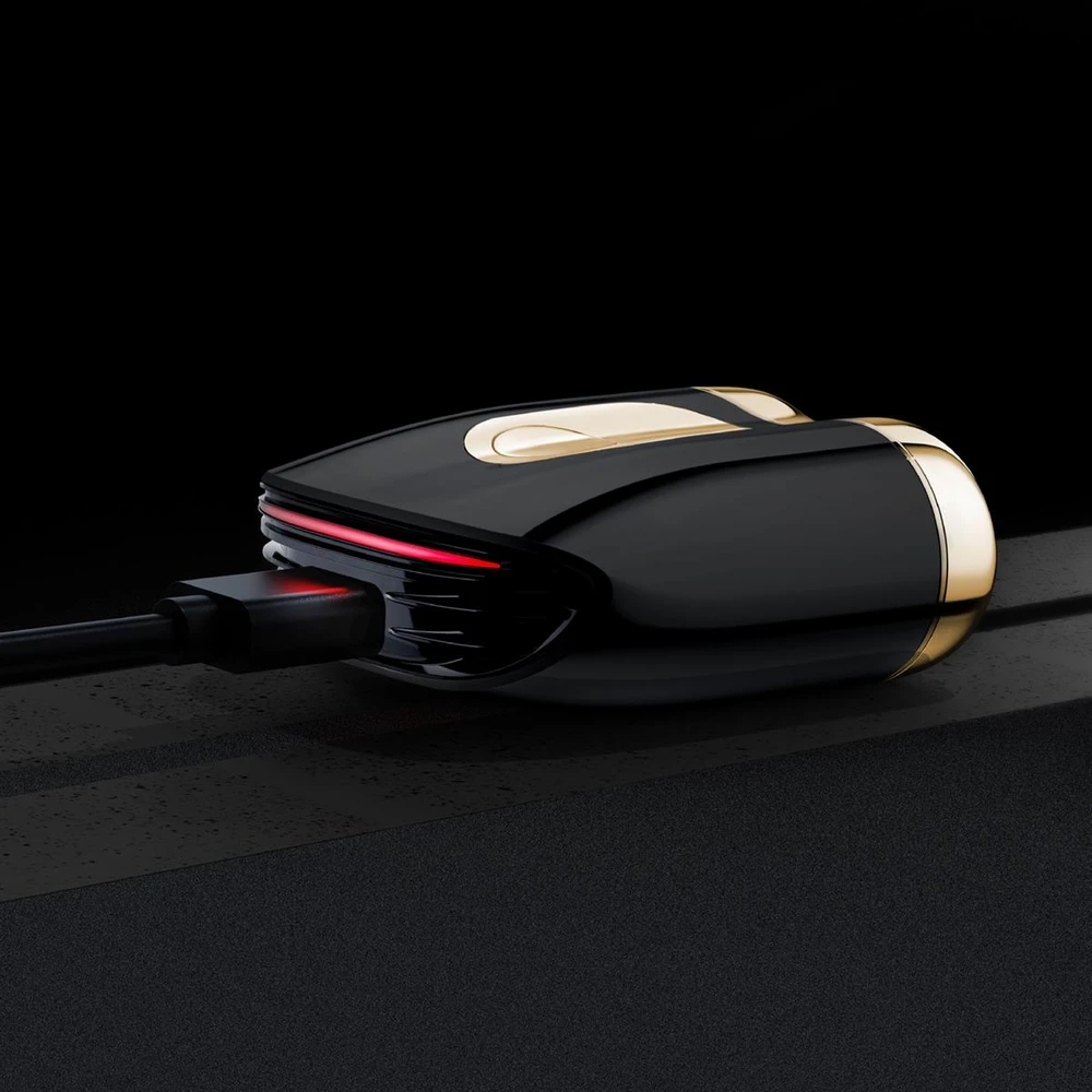 Barzdaskutė Elektrinis Skustuvas - Metz Supercar 36 Peiliukai 8000 RPM Vandeniui Atsparus, Golden Juodas