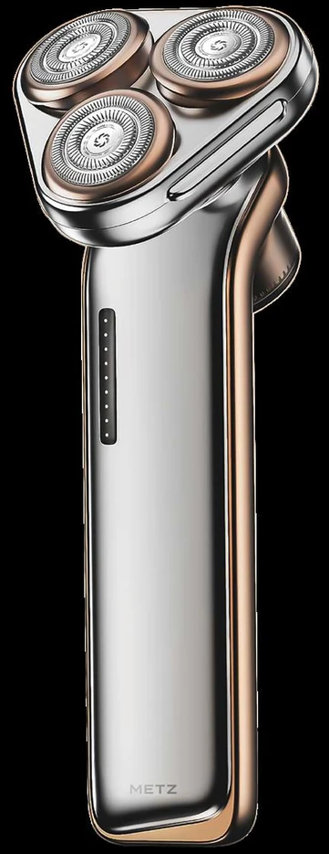 Barzdaskutė Elektrinis Skustuvas - Metz Sword 45 Savisriegimo Peiliukai, 7,700 RPM, Atsparus Vandeniui, Titanium Gold