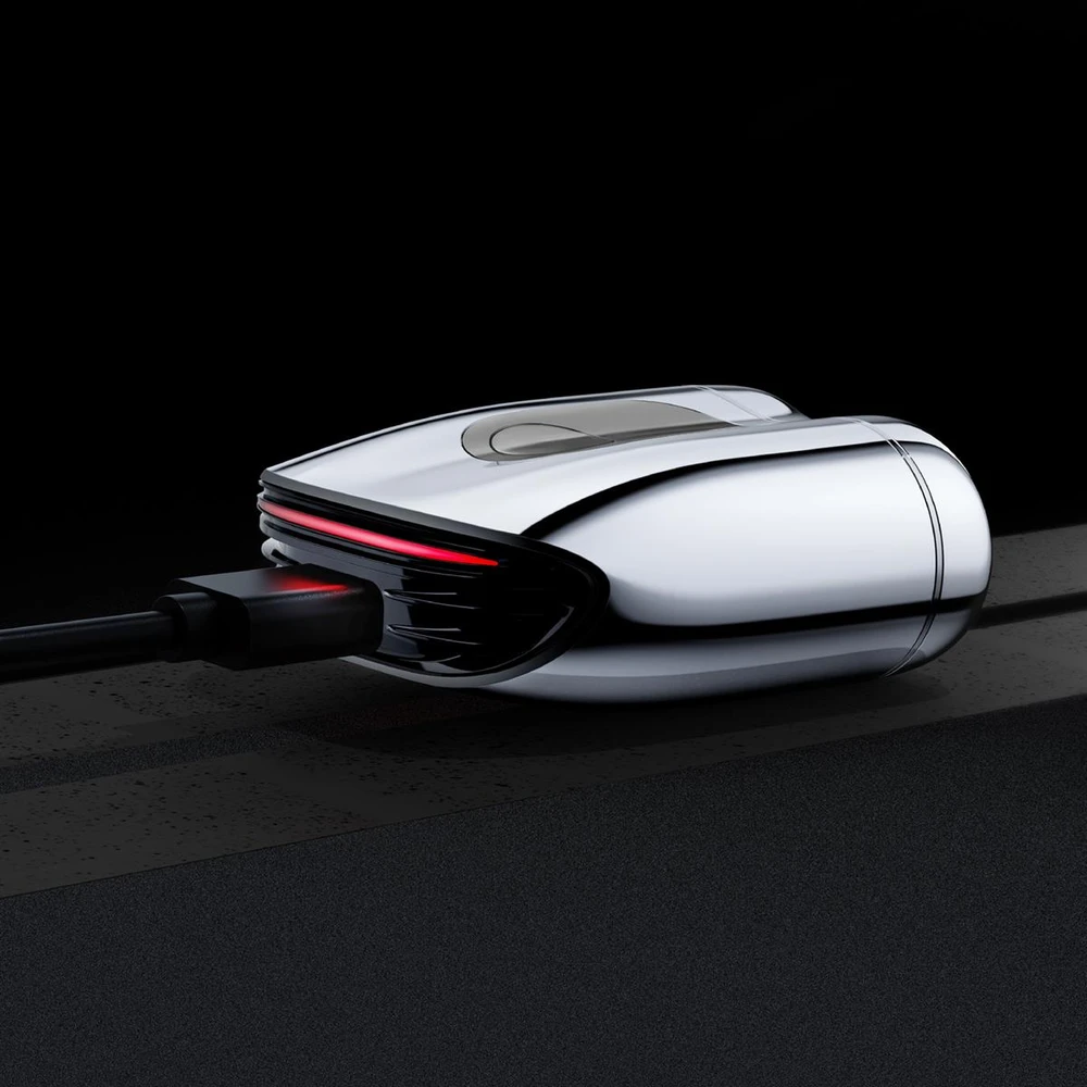 Barzdaskutė Elektrinis Skustuvas - Metz Supercar 36 Peiliukai 8000 RPM Vandeniui Atsparus Sidabrinis
