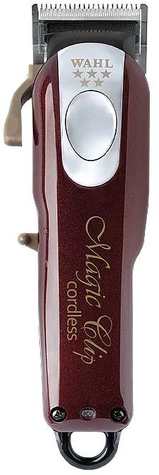 Barzdaskutė Plaukų Kirpimo Mašinėlė - Wahl Cordless Magic Clip, 4 cm Peilio Plotis, 100 Min Veikimo Laikas, Bordo