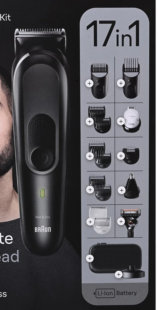 MGK7491 Braun Kirpimo Rinkinys Viskas Viename 17in1