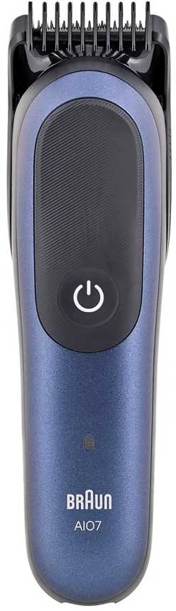 Braun 11in1 priežiūros rinkinys | Viskas viename, 7 serija, AIO7540 | Belaidis | Ilgio pakopų skaičius: 14 | Juodas/Mėlyna