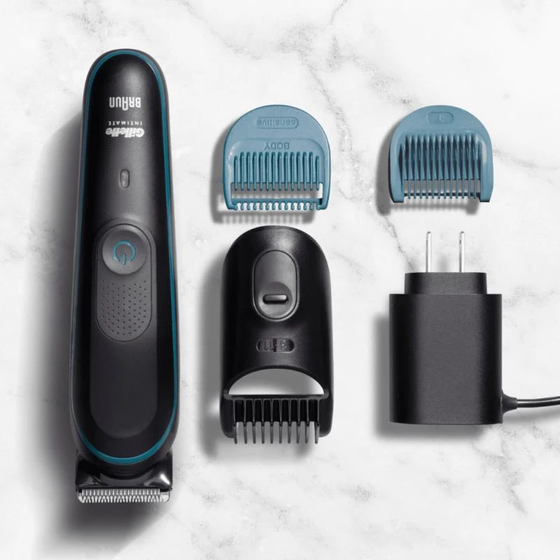 Barzdaskutė Sveikata ir asmeninė priežiūra - Gillette Trimmer Body & Intimate i5 Juodas, Įkraunamas, 100 min Naudojimo, SkinFirst