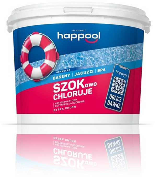 Acrylmed EXTRA CHLOR granulės bakterijoms, grybeliams ir dumbliams kontroliuoti baseino vandenyje, 3kg
