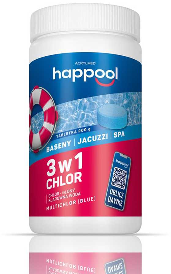 Daugiafunkcinės chloro išskyrimo tabletės „Acrylmed MULTICHLOR“ 20 g - 1kg