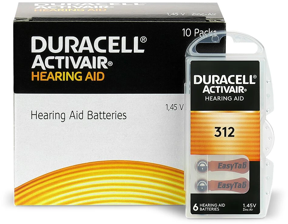 Baterija - Duracell 312 Klausos Aparato Baterijos, 6 vnt.