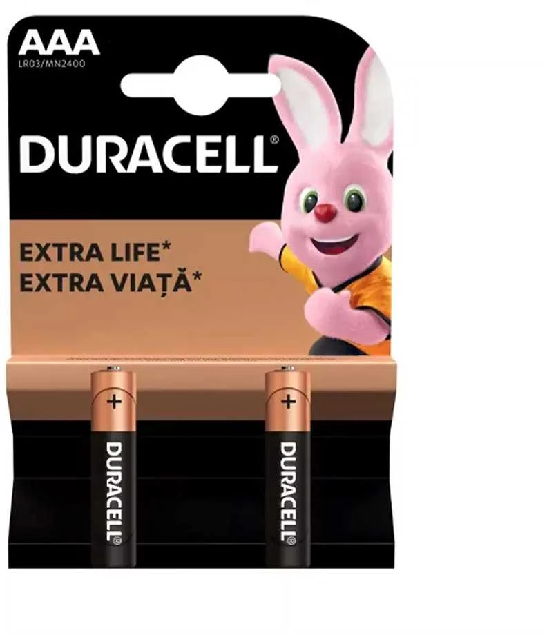 Baterija - Duracell AAA LR03 1.5V Alkalinė 2-vnt.