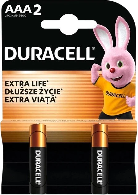 Baterija - Duracell AAA LR03 1.5V Alkalinė 2-vnt.