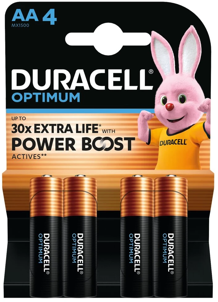 BATTERIES DURACELL OPTIMUM AA 4PCS