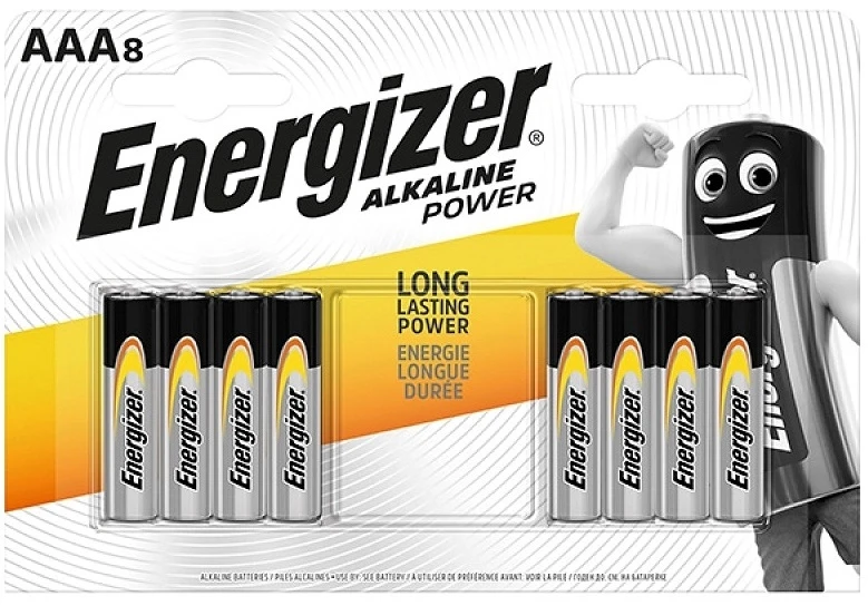 Baterija - Energizer AAA Power 8BL 1.5V Alkalinės Baterijos 8 vnt.