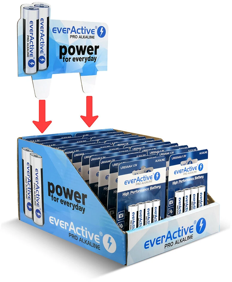 Baterija - Energizer Ekranas LR03 AAA Pro Alkaline 1250 mAh, 24 x 4 vnt.