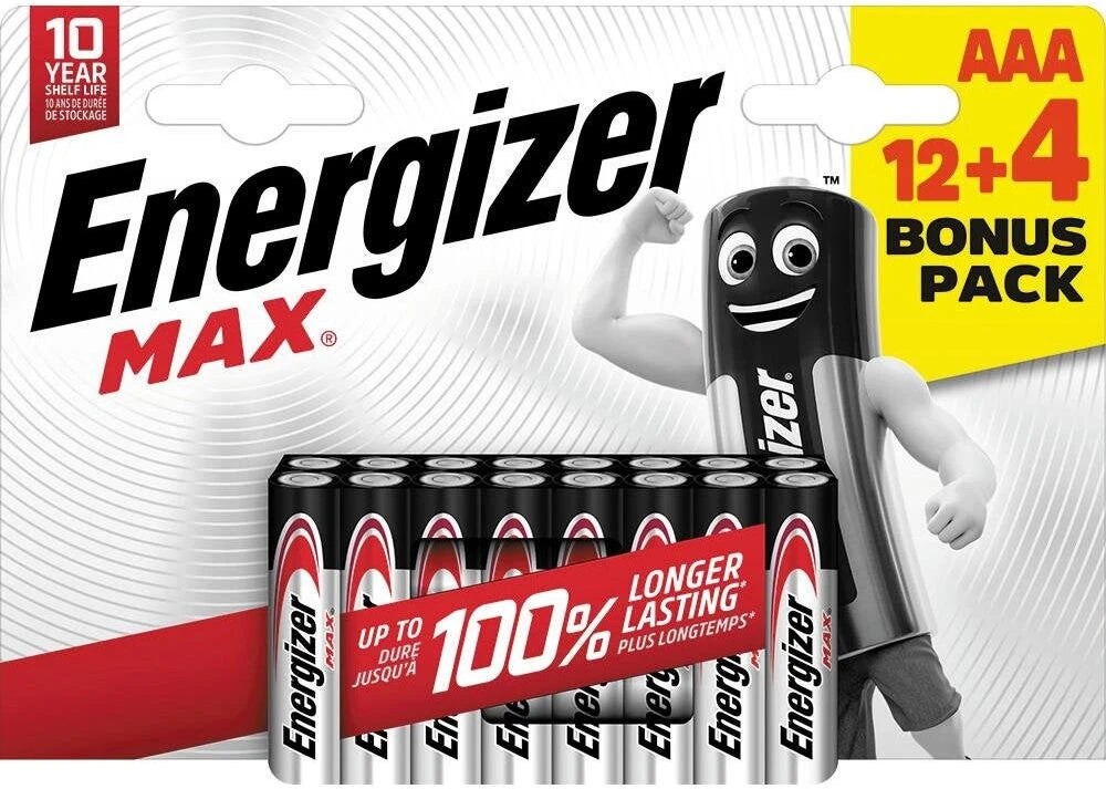 Baterija - Energizer Max AAA/LR03 12+4 Baterijos