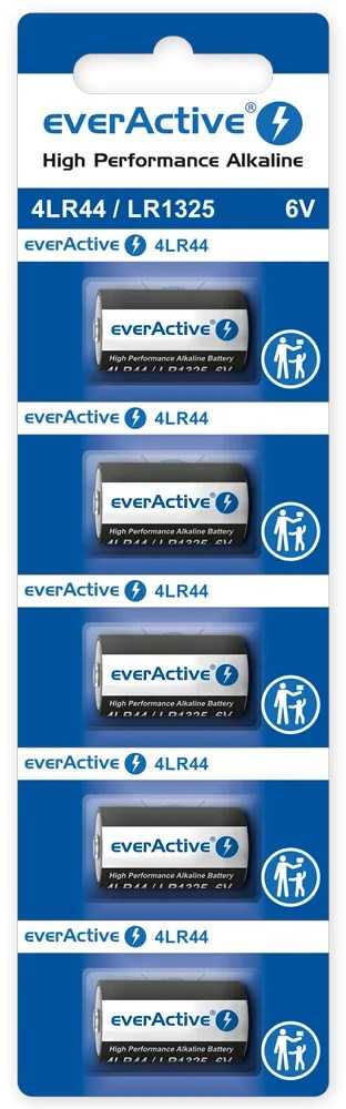 „everactive“ šarminės baterijos 4LR44/LR1325/544A lizdinėje pakuotėje, 5 vnt.