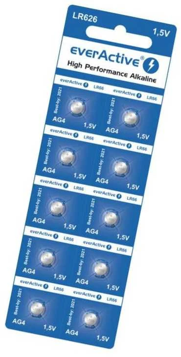Baterija LR626 AG4 1.5V everActive - 10 vnt