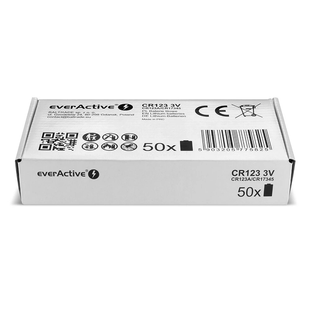 EverActive CR123 - 50szt