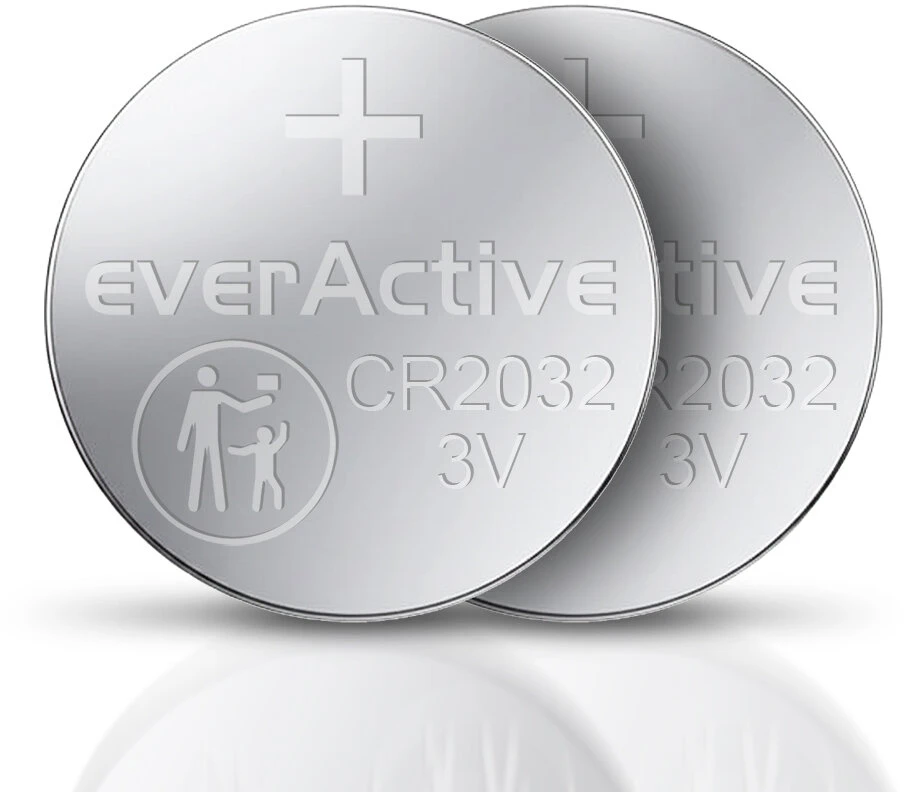 Baterija - EverActive CR2032 2 Vnt. Ličio Baterijos 3 V 220 mAh 20 mm x 3,2 mm