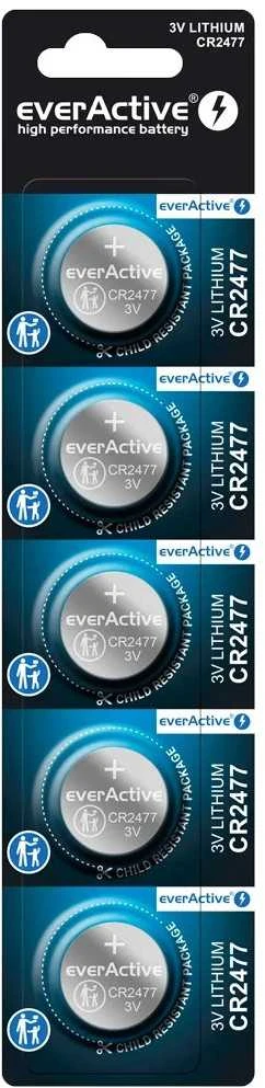 everActive CR2477 ličio baterijų rinkinys, 5 vnt.