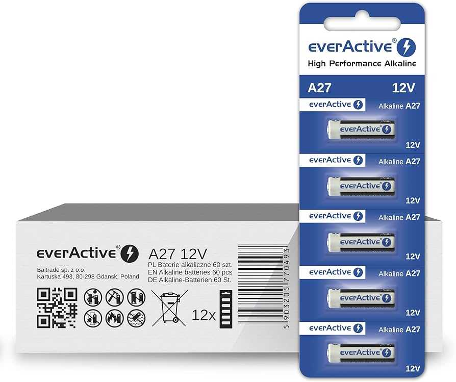 EverActive V27A 12V šarminės baterijos nuotolinio valdymo pultams, 5 vnt