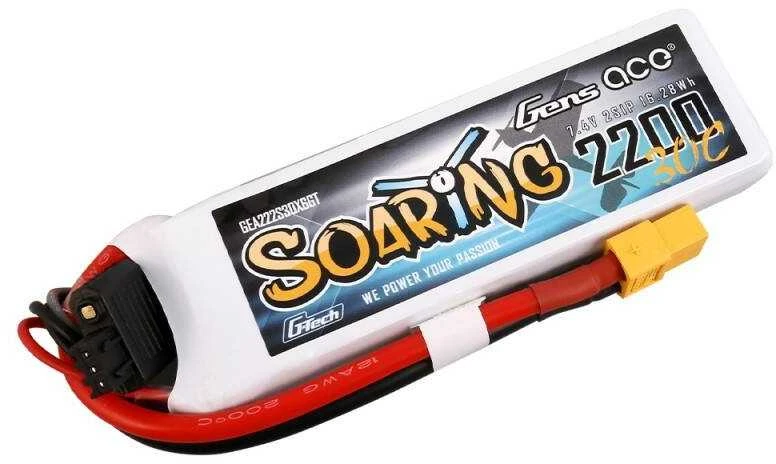 Akumulatorius Gens Ace G-Tech Soaring 2200mAh 7.4V 30C 2S1P XT60